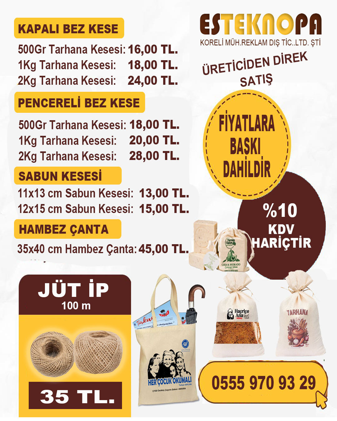 KESE & ÇANTA FİYAT LİSTESİ