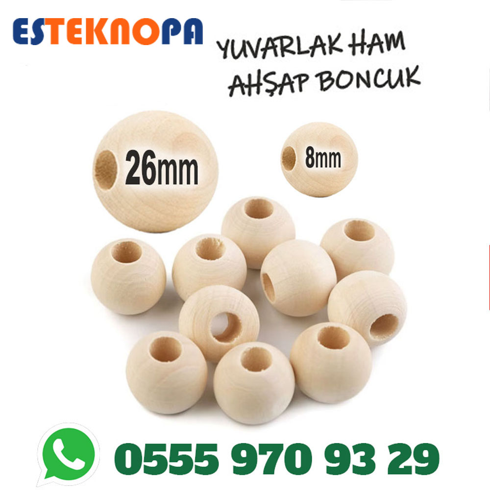 AHÅžAP YUVARLAK BONCUK AHÅžAP YUVARLAK BONCUK